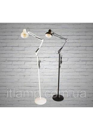Торшер регулируемый в стиле loft белый 930