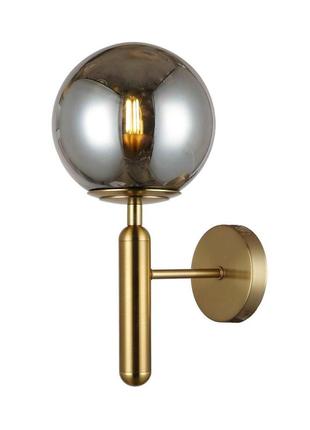 Настінний світильник бра зі скляним плафоном в стилі лофт levistella 916w41-1 brz+bk