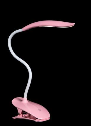 Настільна лампа світлодіодна на прищіпці з usb без акумулятора splendid-ray 30-3864-22