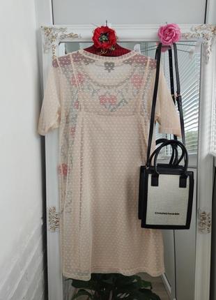 Плаття плаття сліп міні міні сітка з вишивкою бренд river island8 фото
