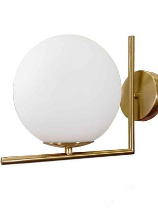 Лофт бра в золоті білий матовий шар levistella 910ry628