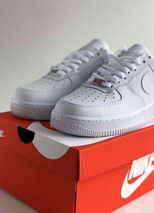 Кроссовки nike air force 1 white! кроссы белые найк, форсы люкс