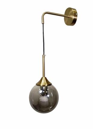 Бра настенный светильник со стеклянным плафоном шар levistella  752w4412-1 brz+bk