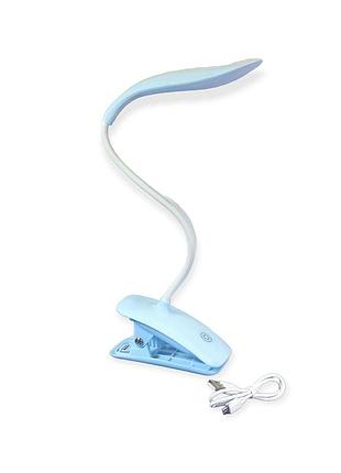 Настільна лампа світлодіодна на прищіпці з usb та акумулятором splendid-ray sst-812