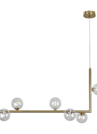Люстра лофт із кулями на 6 плафонів levistella 761v1026-6 brz+cl