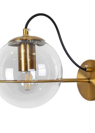 Бра настінний світильник куля levistella 761j2017-1 brz+cl