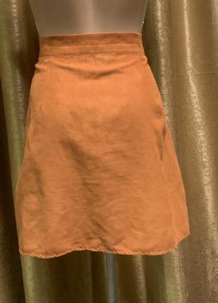 Трендовая юбка терракотового цвета primark размер l xl/ 145 фото