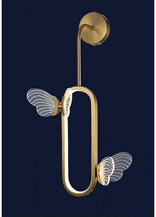 Бра светодиодное бабочки levistella в золоте 918vp108 brz