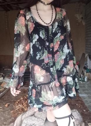 Прозора сукня з квітами квіткове плаття літнє плаття мода жіночий одяг1 фото