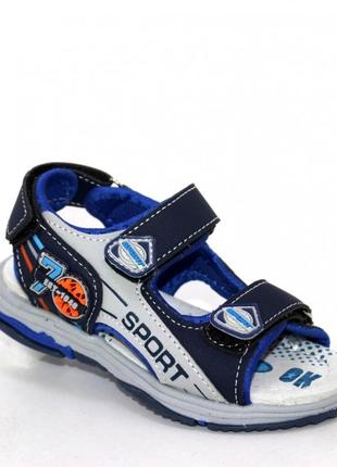 Сині сандалії, босоніжки на липучках для хлопчика 111513