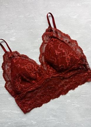 🌷🌷невероятно шикарный бордовый сетевой бралет бюстгальтер