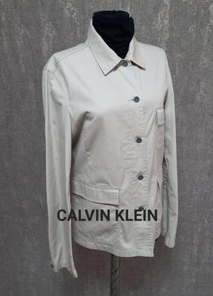 Пиджак,жакет,кардиган,блейзер легкий 100% хлопок  calvin klein бежевый.