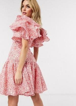 Платье сердечки розовое asos