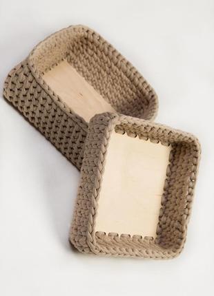 Квадратна корзинка для дрібниць, ручна робота.