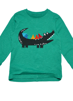 Зеленый реглан свитшот с крокодилом next на мальчика 4-5 лет