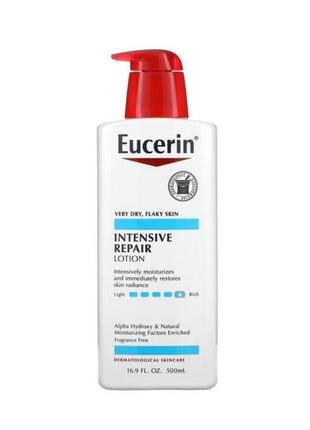 Eucerin, интенсивное восстановление, насыщенный лосьон, без отдушек, 500 мл1 фото