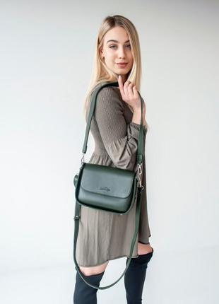 Стильна сумка через плече, сумка з двама ремінцями, жіноча сумка кросбоді, каркасна сумка, клатч3 фото
