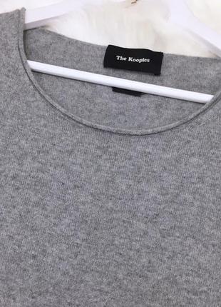 Свитер из кашемира дорогого бренда the kooples 100% cashmere sweater grey оригинал.5 фото