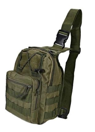 Мужская сумка тактическая 5л через плечо - армейская барсетка на грудь