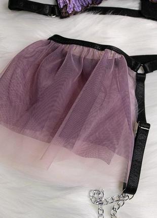 Do2319 комплект белья с фиолетовыми цветами8 фото