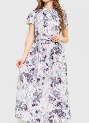 Очень красивое цветочное платье миди легкое платье с цветами летнее платье с поясом платье с коротким рукавом