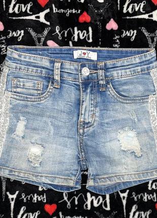 Джинсовые шорты для девочки 8-9лет