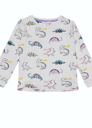 Светлая пижама с динозаврами m&amp;s на мальчика 4-5 лет4 фото