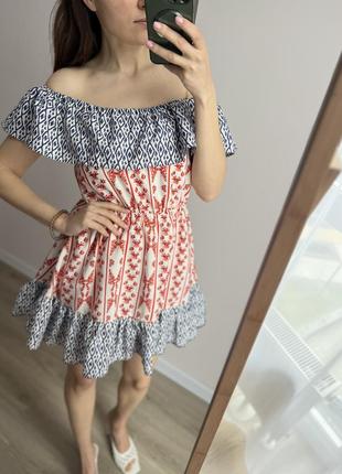 Сарафан платье tularosa коктельное летнее с воланами мини1 фото