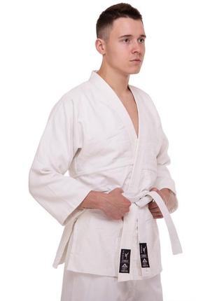 Кимоно для дзюдо matsa (хлопок, плотность 450 г/м2), размер 130-180 см, белый2 фото