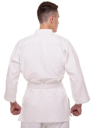 Кимоно для дзюдо matsa (хлопок, плотность 450 г/м2), размер 130-180 см, белый6 фото