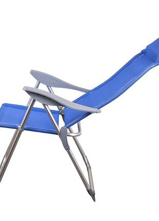 Кресло стул шезлонг раскладной стул для пикника пляжа рыбалки levistella gp20022010 blue2 фото