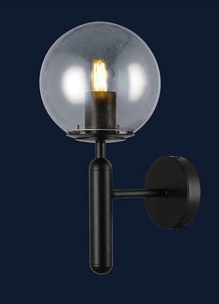 Настінний світильник бра зі скляним плафоном в стилі лофт levistella 916w41-1 brz+cl1 фото