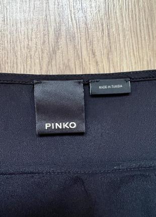 Чорна блуза з пишним рукавом та зав‘язкою pinko шовк 🛍️1+1=3🛍️8 фото
