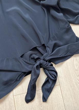 Чорна блуза з пишним рукавом та зав‘язкою pinko шовк 🛍️1+1=3🛍️7 фото