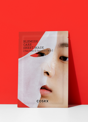Тканевая маска для проблемной кожи cosrx ac collection blemish care sheet mask