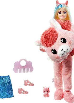 Кукла barbie лама, барби зимний блеск, barbie doll cutie reveal llama plush, с аксессуарами3 фото