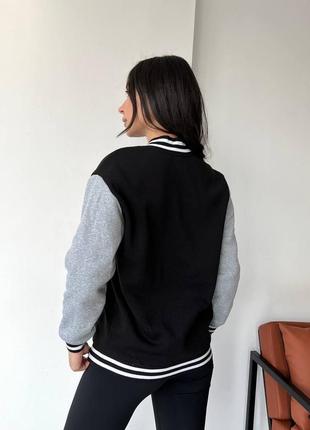 Бомбер кофта курточка весенняя на молнии с буквой м кардиган черный серый свитер худи4 фото