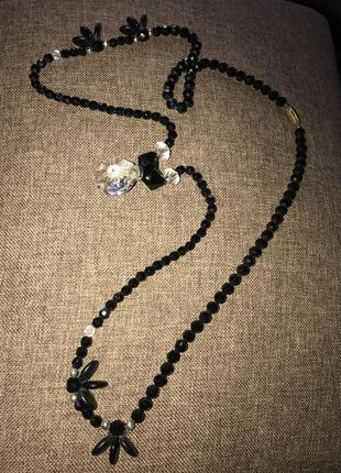 Намисто,чеське скло та гірський кришталь,вінтаж,яблонекс,60-ті