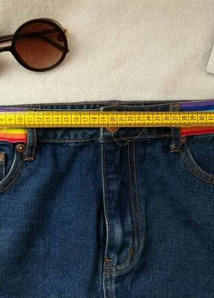 Райдужная летняя джинсовая юбка3 фото