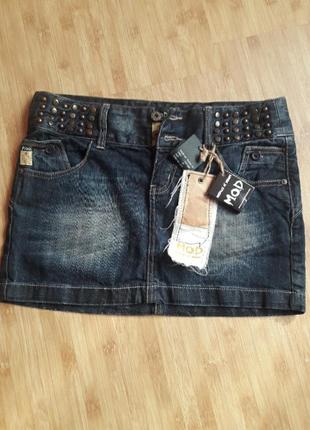 Джинсовая новая мини юбочка