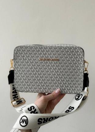 Сумка кросс боді біла michael kors6 фото