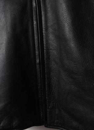 Мужская кожаная куртка lee cooper черная весна лето 2024 натуральная8 фото