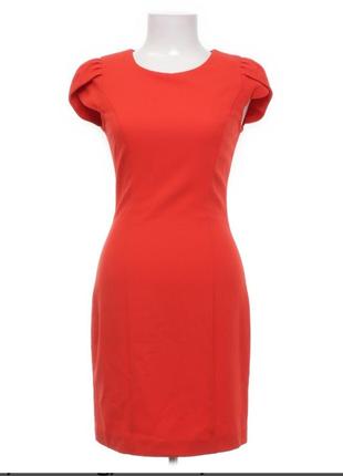 H&amp;m ярко-красное приталенное платье м1 фото