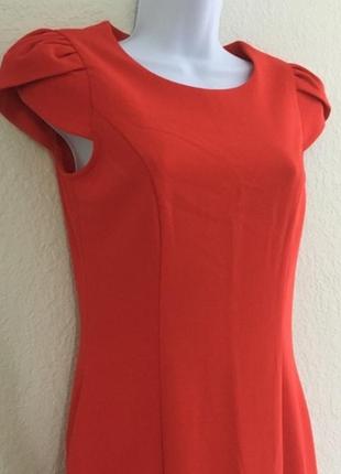H&amp;m ярко-красное приталенное платье м3 фото