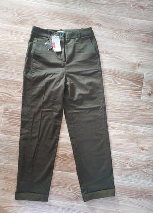 Модні брюки хакі mango 38 (m) 5