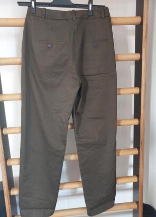 Модные брюки хаки mango 38 (m)7 фото