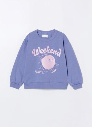 Модний світшот кофта тепла всередині фліс для дівчинки lefties bu zara