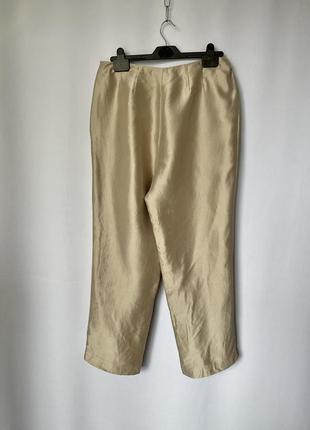 Плотный шёлк брюки  летние беж экрю2 фото
