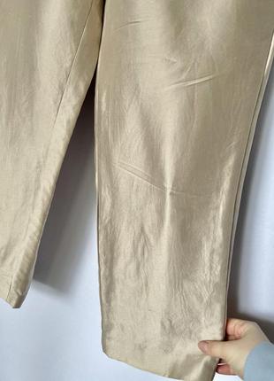 Плотный шёлк брюки  летние беж экрю3 фото
