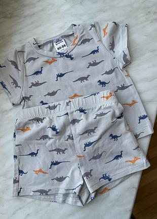Футболка+шортики 80-86 см